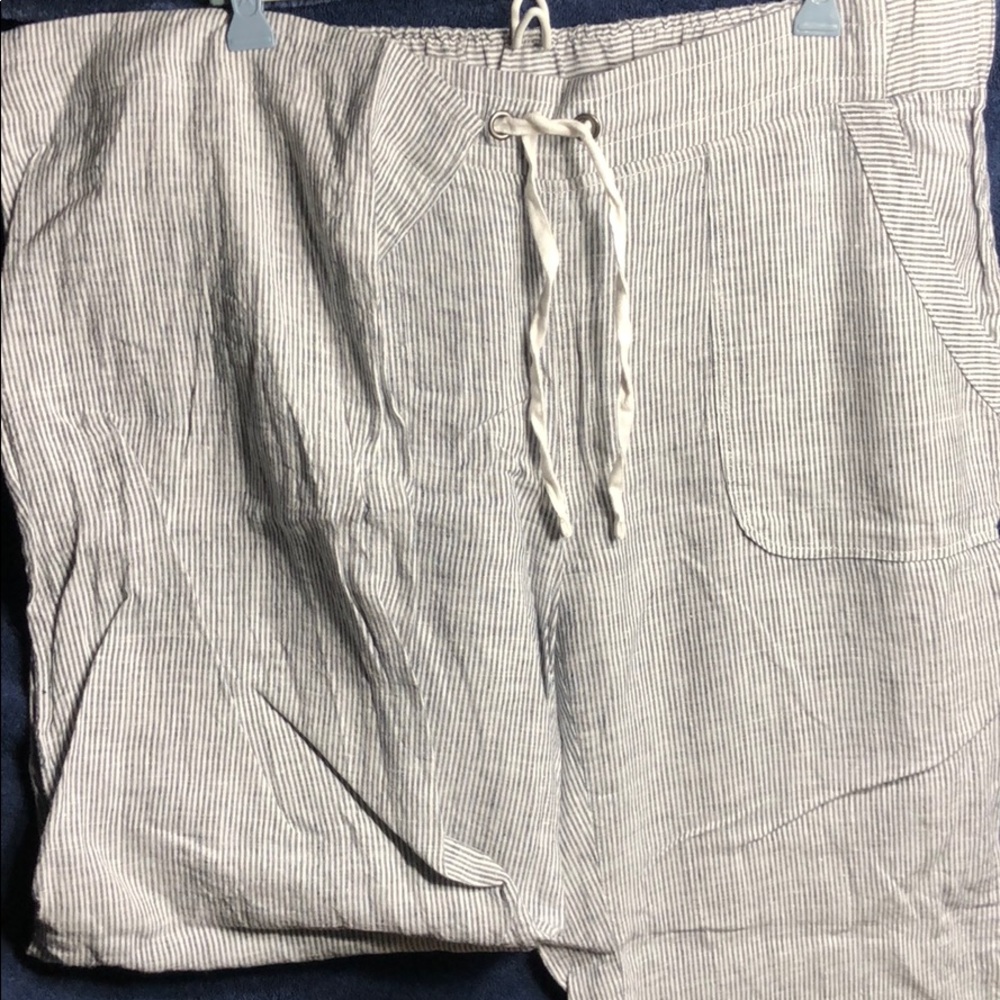 Athleta Striped Linen Pants